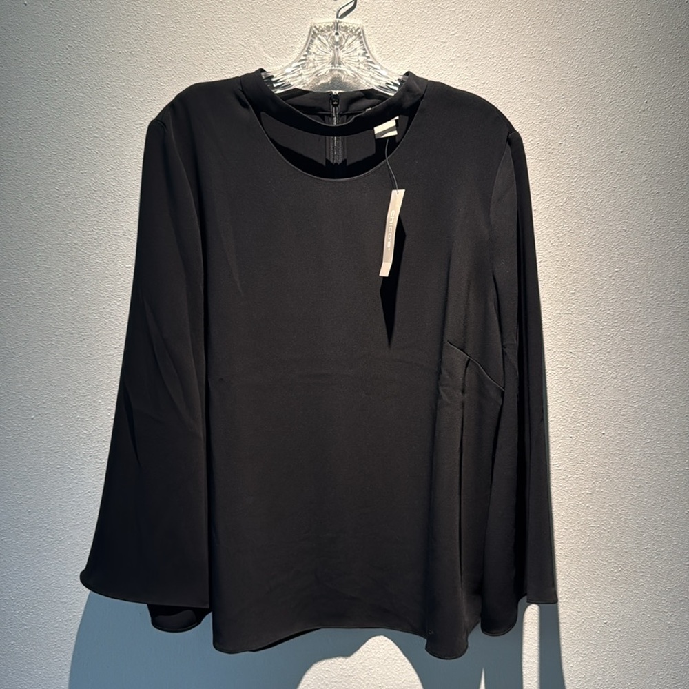 NWT Chico’s Black Long-Sleeve Blouse